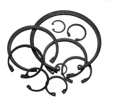 China Retaining ring The new high-sales model is suitable for various models of circular blackened manganese steel shaft outer retaining ring for sale