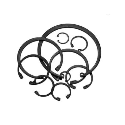 China Retaining ring high quality hot sale RoundBlackened Manganese round ring snap ring carbon steel for sale