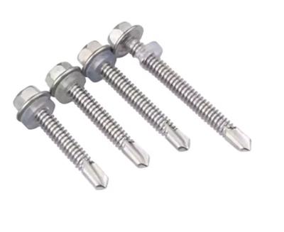 China Stainless steel High quality hot-selling hexagonal self-drilling screws made in China A2-70 stainless steel roof screws for sale