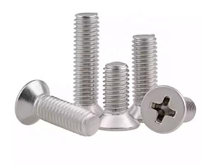 China Stainless steel Easy to install china manufacturer stainless steel cross recessed csk head machine screws for furniture for sale