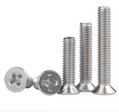 China Stainless steel ZINC PLATED china manufacturer cross recessed csk head machine screws for furniture for sale