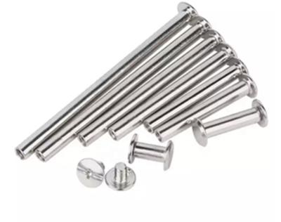 China Carbon Steel Aluminium button Stainless Steel Cross Chicago Screws Rivets Binding Book Post Screw for sale