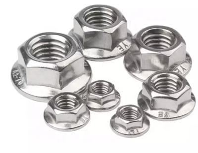 China Heavy Industry Carbon Stainless Steel Serrated Flange Nuts Best Design Hex Flange Nuts processing machines for sale