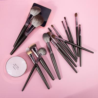 China Angular Blush 15PCS Luxury Make Up Brushes Vegan Set New Technology Fiber Material Makeup Brush Private Label for sale