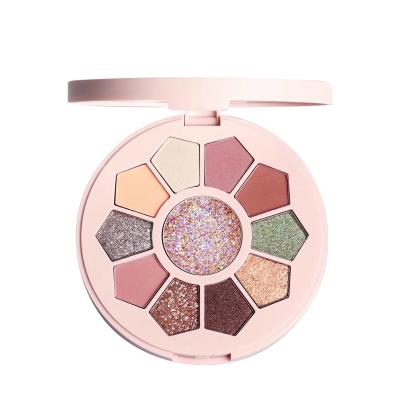 China Makeup Pigment Glitter Cream Eyeshadow Palette Waterproof Long Lasting Private Label for sale