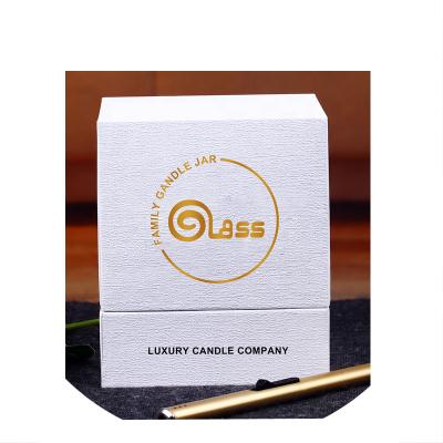 China Material Manufacturer Custom Hot Sale Recycled Paper Box Cardboard Candle Gift Box Luxury White Candle Jar Boxes Custom Design Logo for sale