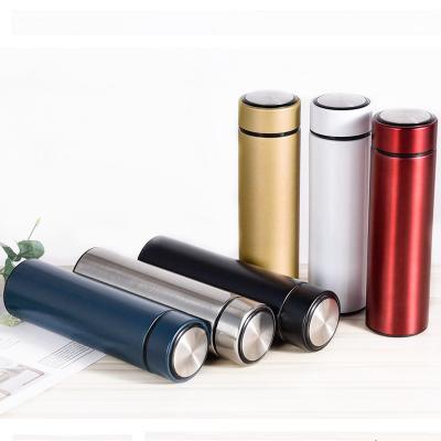 China Double Wall PORTABLE Stainless Steel Water Bottle Thermos Cups Vacuum Insulated Flask With LED Temperature Corporate Promotional Gift for sale