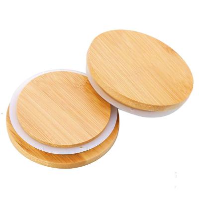 China BAMBOO custom bamboo wood lid for candle glass jar for sale