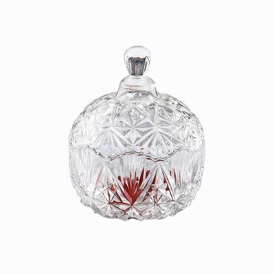 China Wholesale ECO-frendly crystal candy jar with lid jars glass candy jar with lid for sale