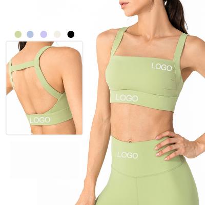 China OEM ODM Sports Bra Women Yoga Sports Bra High Print Casual Fitness Seamless Breathable Backless Sexy Gym Working Training Tank Tops for sale