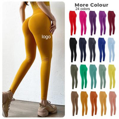 China OEM ODM Breathable Running Active Seamless High Waist Gym Women Fitness Sports Wear Gaiters Yoga Lifting Pants For Workout for sale