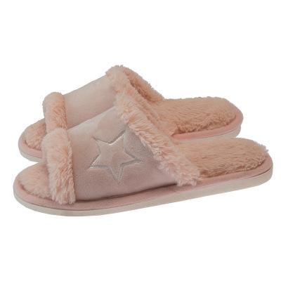 China New Design Anti-slippery And Simple Slip-proof Indoor Open-toe Household Warm Winter Female Slippers for sale