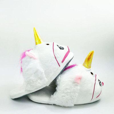 China New Fashion Trend Soft Plush Style Unicorn Slipper Women Warm Cartoon Slippers for sale