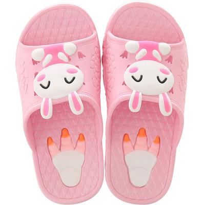 China Fashion/Soft Cute Comfortable/Durable Cartoon - Bottom Bathroom Non - Slip Plastic Kids Slippers for sale