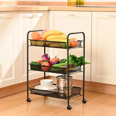 China CLASSIC Professional Metal Home Mobile Storage Cart Storage Holder Organizer Rolling Factory Utility Cart for sale