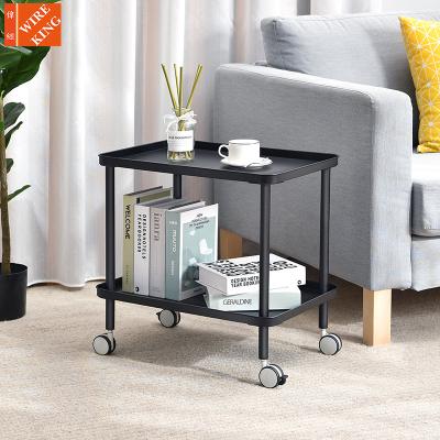 China CLASSIC Modern Mobile Trolley Sofa Coffee Side Table Storage Rolled Multifunctional Side Table for sale