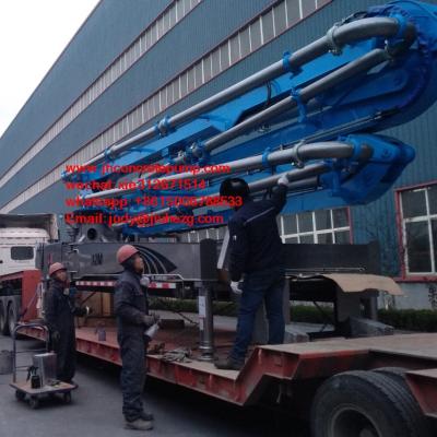 China Construction worksÂ   Construction worksÂ   China JIUHE Hot Selling Mobile Concrete Pumps With Boom 30m 32m 35m 38m 42m Construction Concrete Placing Machine 48m for sale