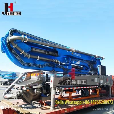 China JIUHE construction industry brand 38 concrete pump without chassis, small mobile concrete pumps truck mounted concrete pump with oversea service for sale