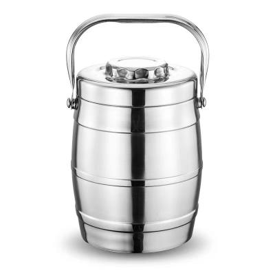 China PORTABLE Economic Custom Design Airtight Insulated Pot Steel Food Warmer Food Flask Insulation Barrels for sale