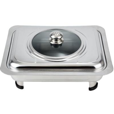 China Restaurant serving chafing dish luxury stainless steel buffet chafing dish set with glass lid for restaurant and hotel for sale