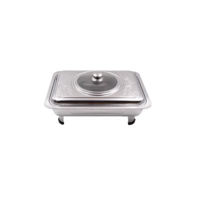 China Luxury cheap stainless steel buffet chafing dishes with glass lid for restaurant and hotel for sale