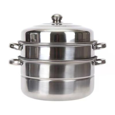 China Sustainable Widely Used Premium Quality 2 Tier Stainless Steel Steamer Cooking Pot With Bakelite Handle for sale