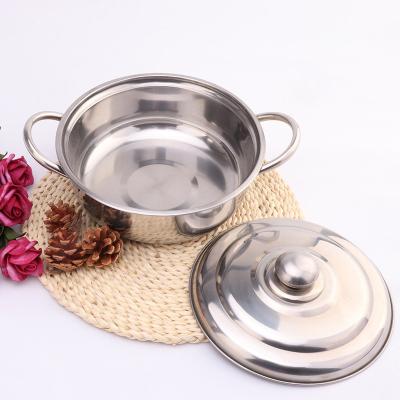 China Sustainable Factory Cookware Korea Restaurant Kitchen Cooking Stainless Steel Soup Hot Pot for sale