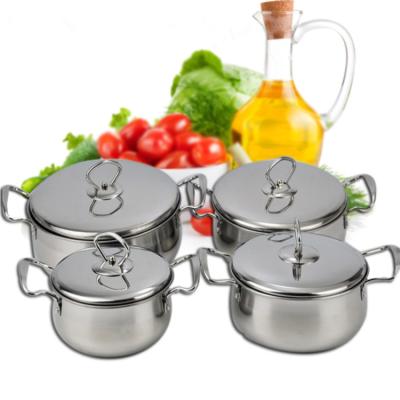 China Sustainable Wholesale Hot Soup Stainless Steel Casserole Cooking Pot Set For Kitchen for sale