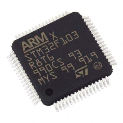 China New original 32-bit STM32F standard microcontroller MCU 64KB 2V/3.6V flash 64LQFP STM32F103R8T6 for sale