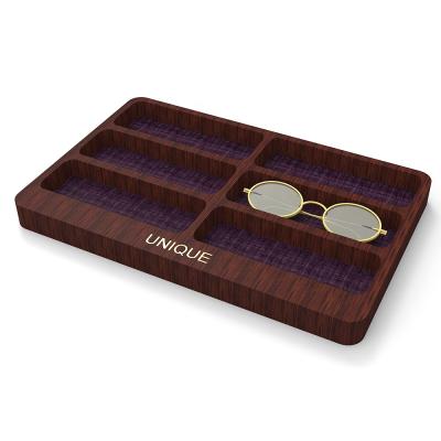 China Custom Wooden Glasses Optical Display Box Organizer Optical Display Tray Sunglasses Eyeglass Display Ideas for sale