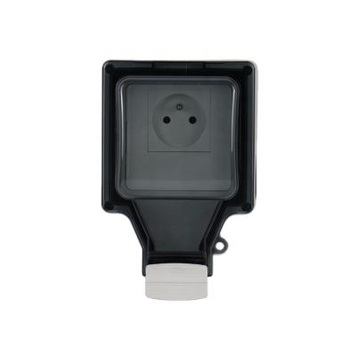 China Ip66 French Type Residential / Multipurpose Outdoor Weatherproof Socket Outlet Box for sale