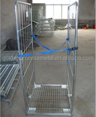 China Hot Sale Goods Dispensing Metal Trolley Roll Container Roll Cage Roll Pallet Four Wheel Metal Cage 735x850x1800mm for sale