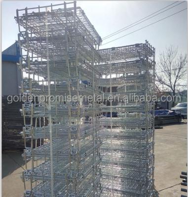 China Stackable Collapsible Stackable Metal Storage Cage for sale