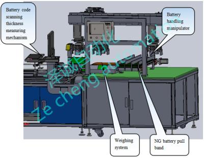 China Simple Laser Sealing Machine Lithium Battery Thickness Measuring Weighing Machine for sale