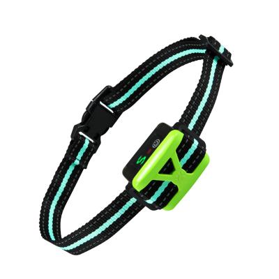 China Custom Adjustable Nylon Padded Electronic Smart Training Dog Collar Bark Stop Smart Logo Control Size Printed New Waterproof for sale