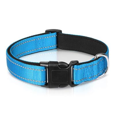 China Small Big Large Custom Nylon Cat Pet Dog Collar Logo Size With Metal Buckle Color Coated Adjustable Custom Webbing Wholesale for sale