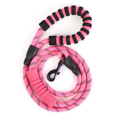 China 2021 wholesale price padded colorful reflective pet dog lead dog lead dog leash supplies hot colorful reflective rope padded pet dog lead for sale