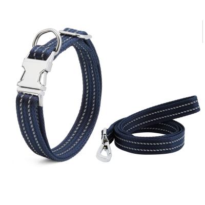 China Modern Design High Quality Custom Wholesale Custom Made Silk Printed Polyester Dog Leash Collar Set for sale