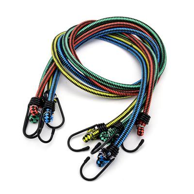 China Factory price 8mm strong elastic cheap latex bungee hook heavy duty double Bungee ropes for sale