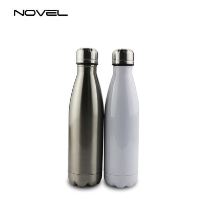 China Stocked White Stainless Steel Coke 500ml Thermos Bottle Custom Picture Printing Sport Bottle for sale