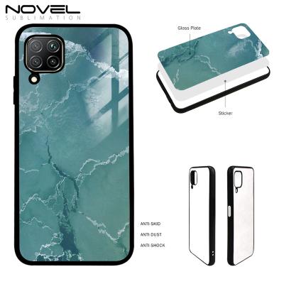 China White Shockproof Custom Sublimation DIY Tempered Glass Transparent Phone Case For Huawei P40 Lite for sale