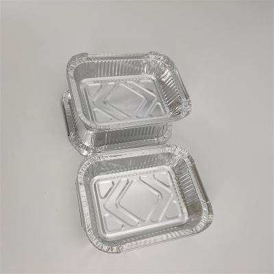 China Safe Disposable and Eco-friendly Open Flame Aluminum Foil Container Disposable Trays for sale