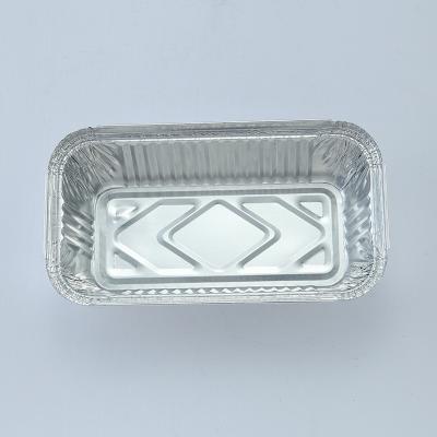 China 200x110x55mm Disposable Food Aluminum Foil Pans Bread Baking Trays for sale