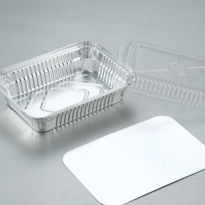 China 700ml thick heatable food foil pan, disposable food container for making/grilling for sale