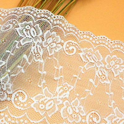 China Viable factory sells high quality stock elastic lace embroidery lace fabric for women's underwear for sale