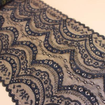 China Factory hot selling high quality nylon spandex lace knitted elastic trim elastic for garment accessories for sale