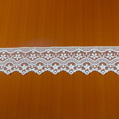 China Other Exquisite Workmanship White Nylon Mesh Embroidery Trimming Lace Trim for sale