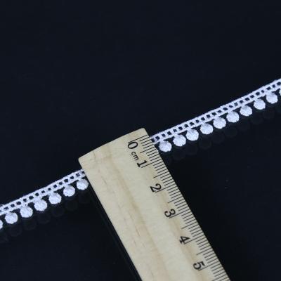 China 0.6Cm Width White Trim Lace Trim High Quality Water Soluble Polyester Ribbon Water Soluble Lace For Bags And Shoes for sale