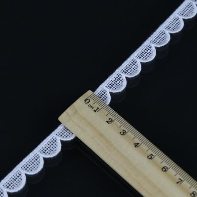 China New Arrival Custom 1.0Cm Width Eyelet Trim Water Soluble Lace Trim Bridal Dress White Lace Embroidery Trimming for sale