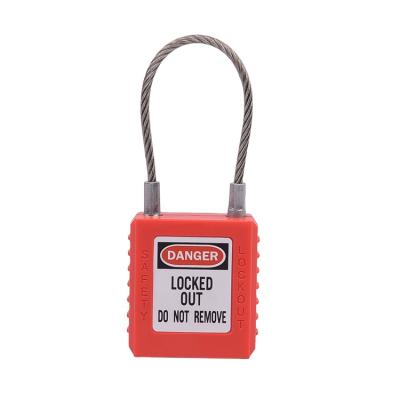 China Industrial Installation Cable Corrosion Resistance Security Lockout Padlocks with Automatic Automatic Hardened Steel Wire for sale